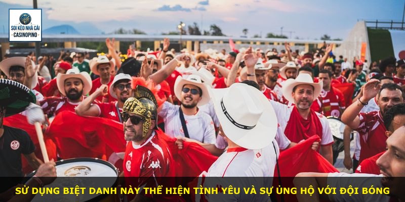 Sử dụng biệt danh này thể hiện tình yêu và sự ủng hộ với đội bóng